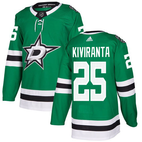 Adidas Dallas Stars 25 Joel Kiviranta Green Home Authentic Youth Stitched NHL Jersey